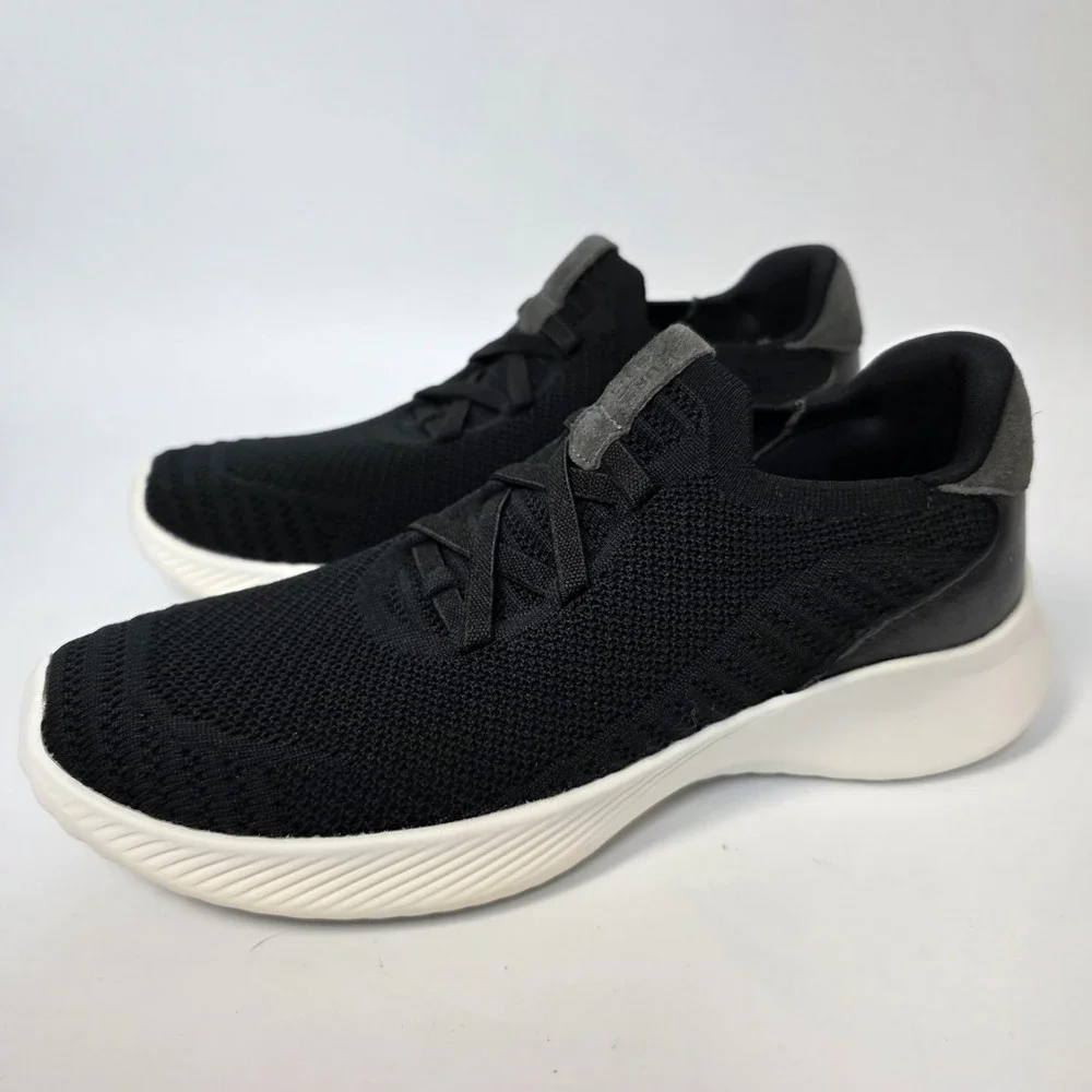 NEW Naturalizer Women's Emerge Slip-On Lace-Up Knit Sneaker Size 8M Black #0809